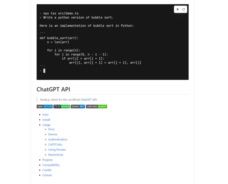 ChatGPT API（非官方）